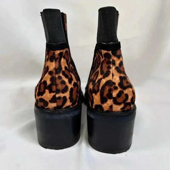 Crown Vintage Maiy Chelsea Boots Size 7 Hair Calf Animal Print - Picture 3 of 11